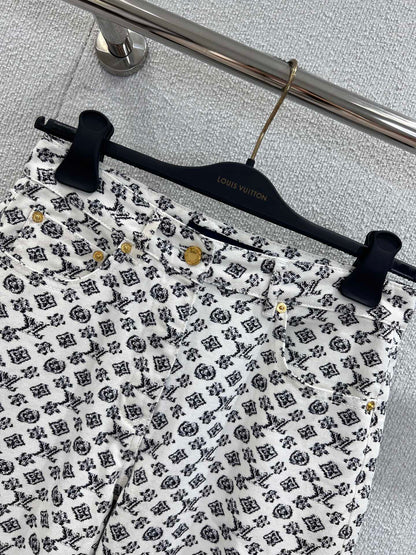 1ou 25fw printed jeans