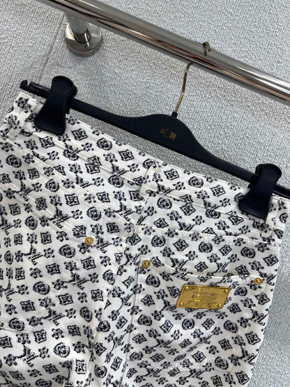 1ou 25fw printed jeans