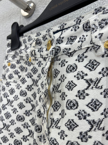 1ou 25fw printed jeans