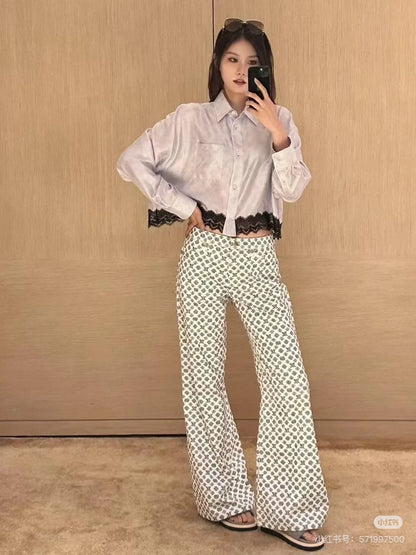 1ou 25fw printed jeans