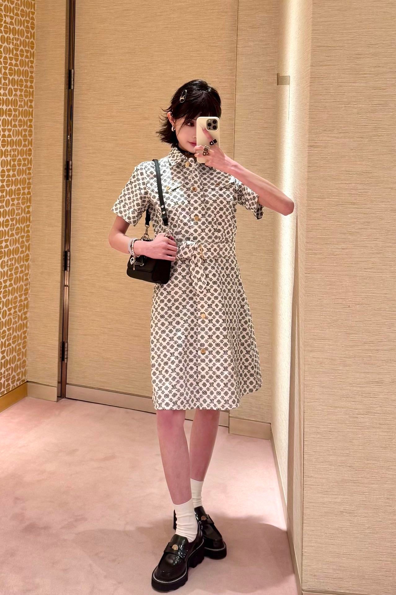 1ou 25fw printed dress