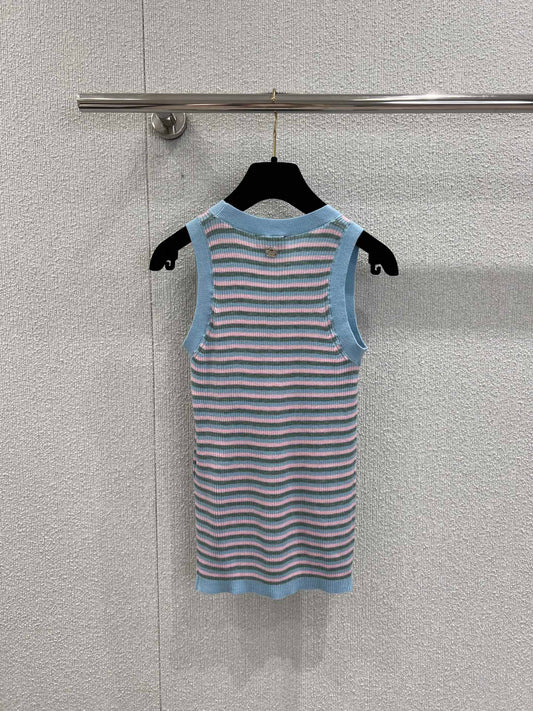 Chan 25ss striped vest