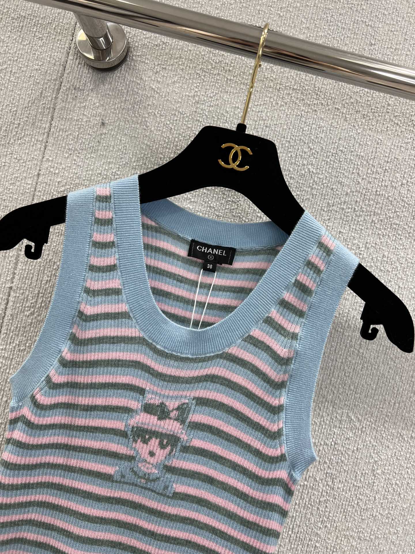 Chan 25ss striped vest