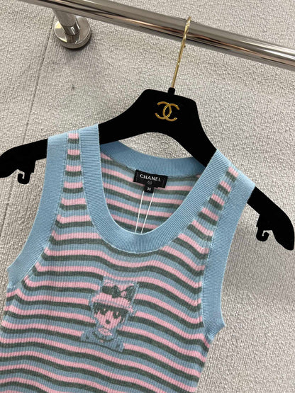 Chan 25ss striped vest