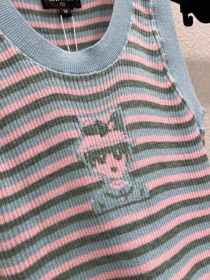 Chan 25ss striped vest