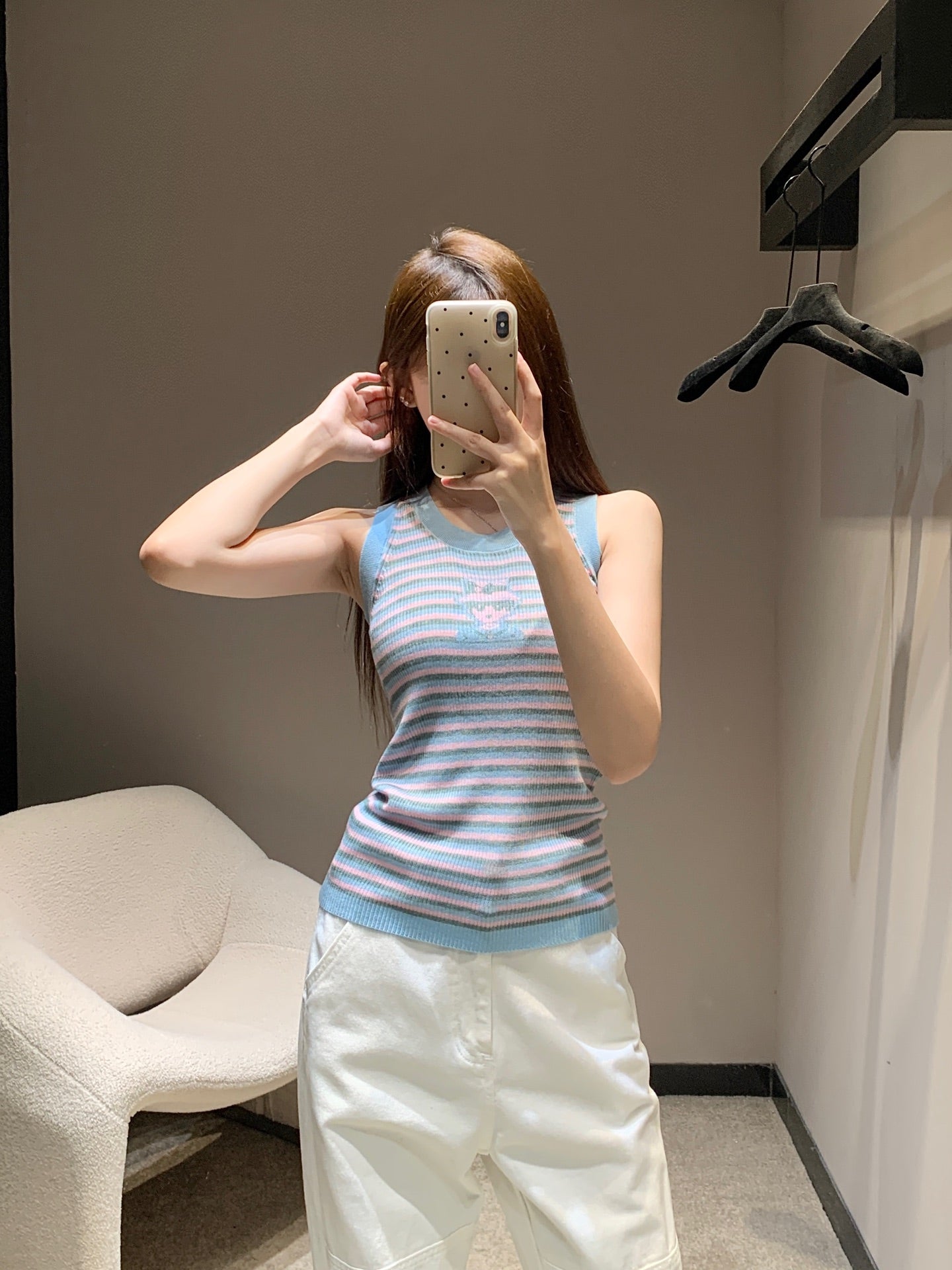 Chan 25ss striped vest