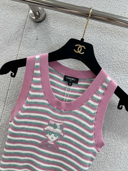 Chan 25ss striped vest