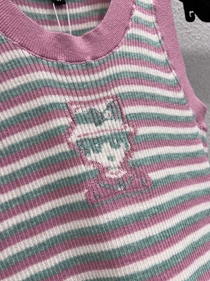 Chan 25ss striped vest