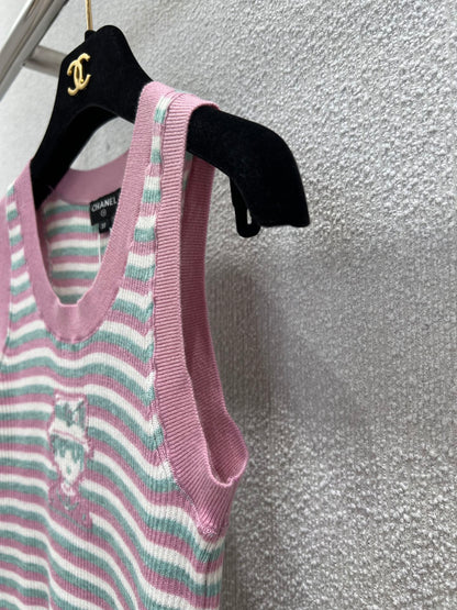 Chan 25ss striped vest