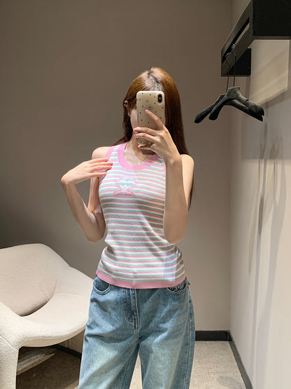 Chan 25ss striped vest