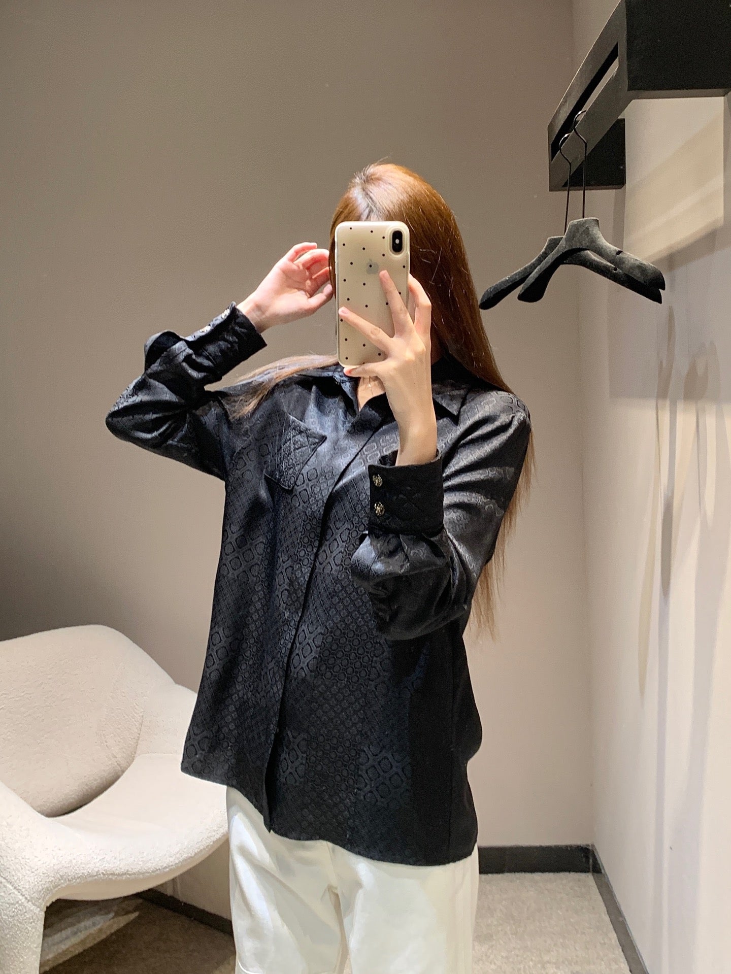 Chan 25fw jacquard shirt