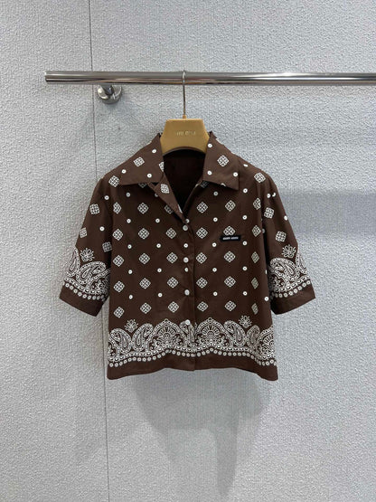 Miu 25ss printed suit