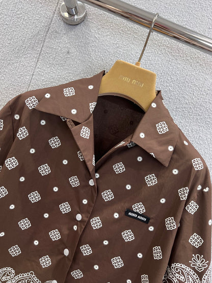 Miu 25ss printed suit