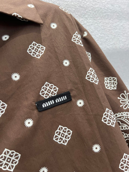 Miu 25ss printed suit
