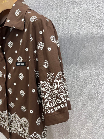 Miu 25ss printed suit