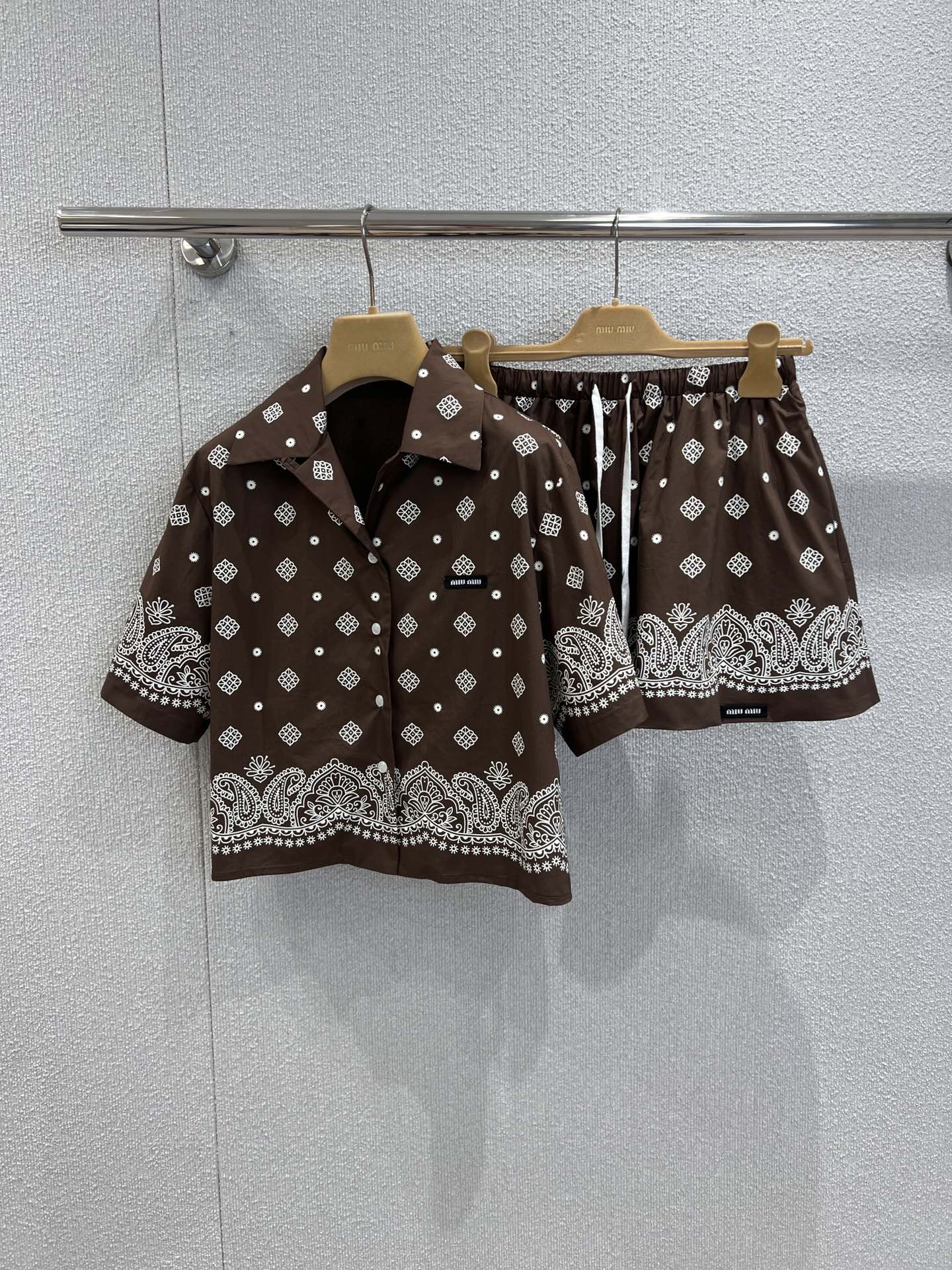 Miu 25ss printed suit