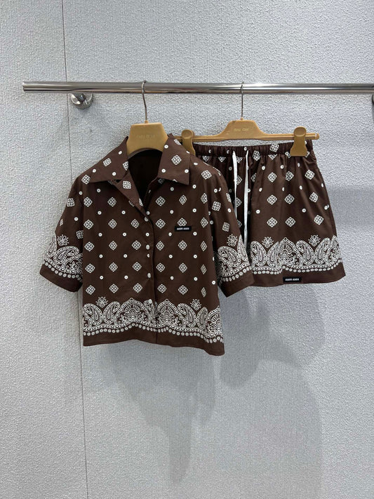 Miu 25ss printed suit