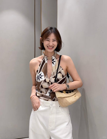 Loe 25ss halterneck top