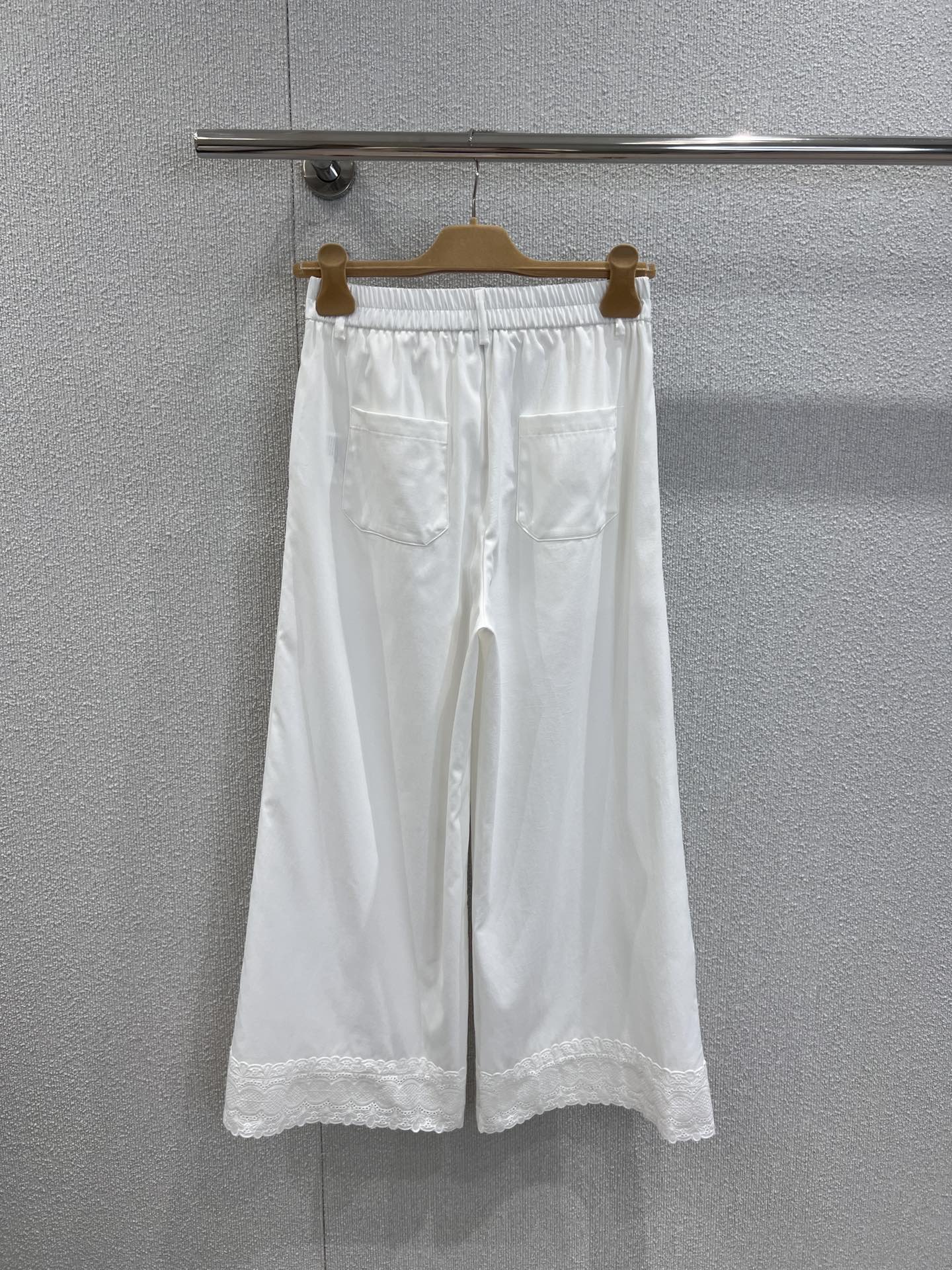 Miu 25ss embroidered pants