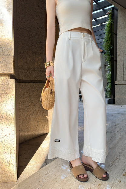 Miu 25ss embroidered pants