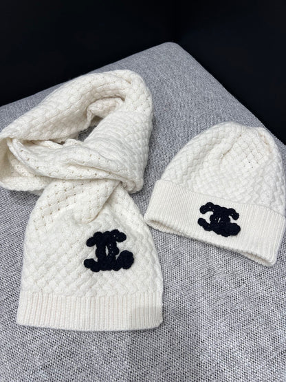 Chan 25fw cashmere scarf hat