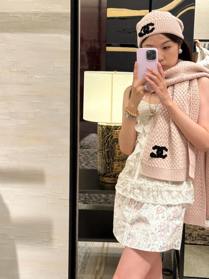 Chan 25fw cashmere scarf hat