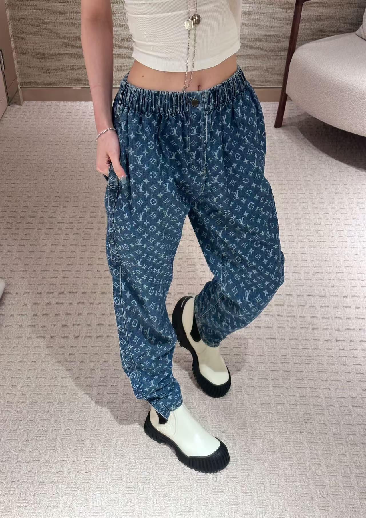 1ou 25fw printed jeans