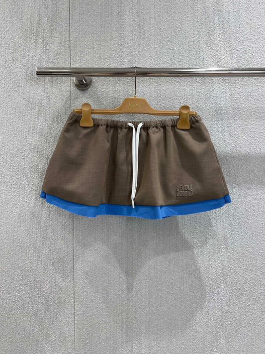 Miu 25fw patchwork skirt