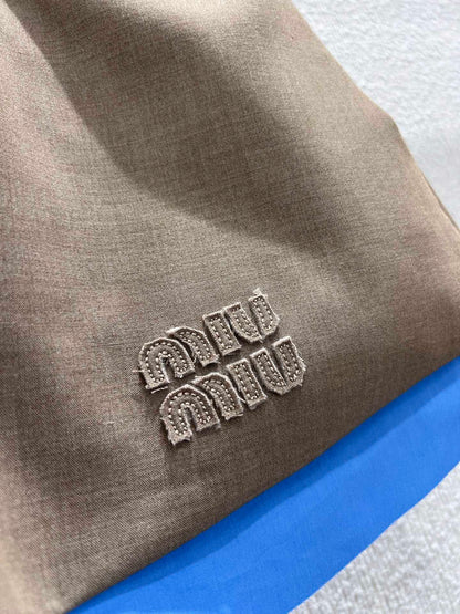 Miu 25fw patchwork skirt