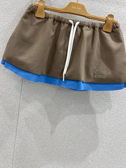 Miu 25fw patchwork skirt