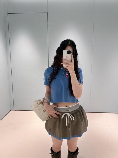 Miu 25fw patchwork skirt