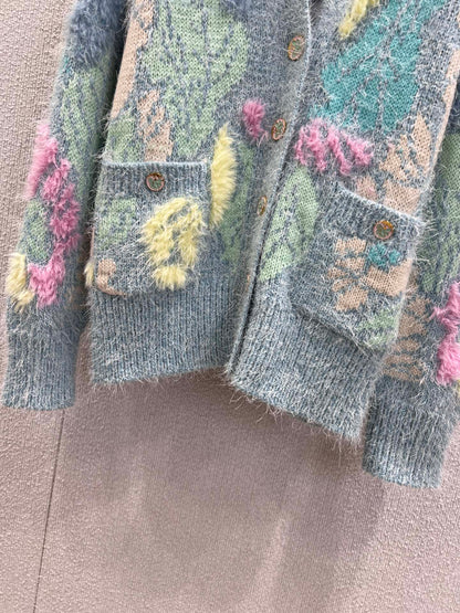 Chan 25fw colorblock cardigan