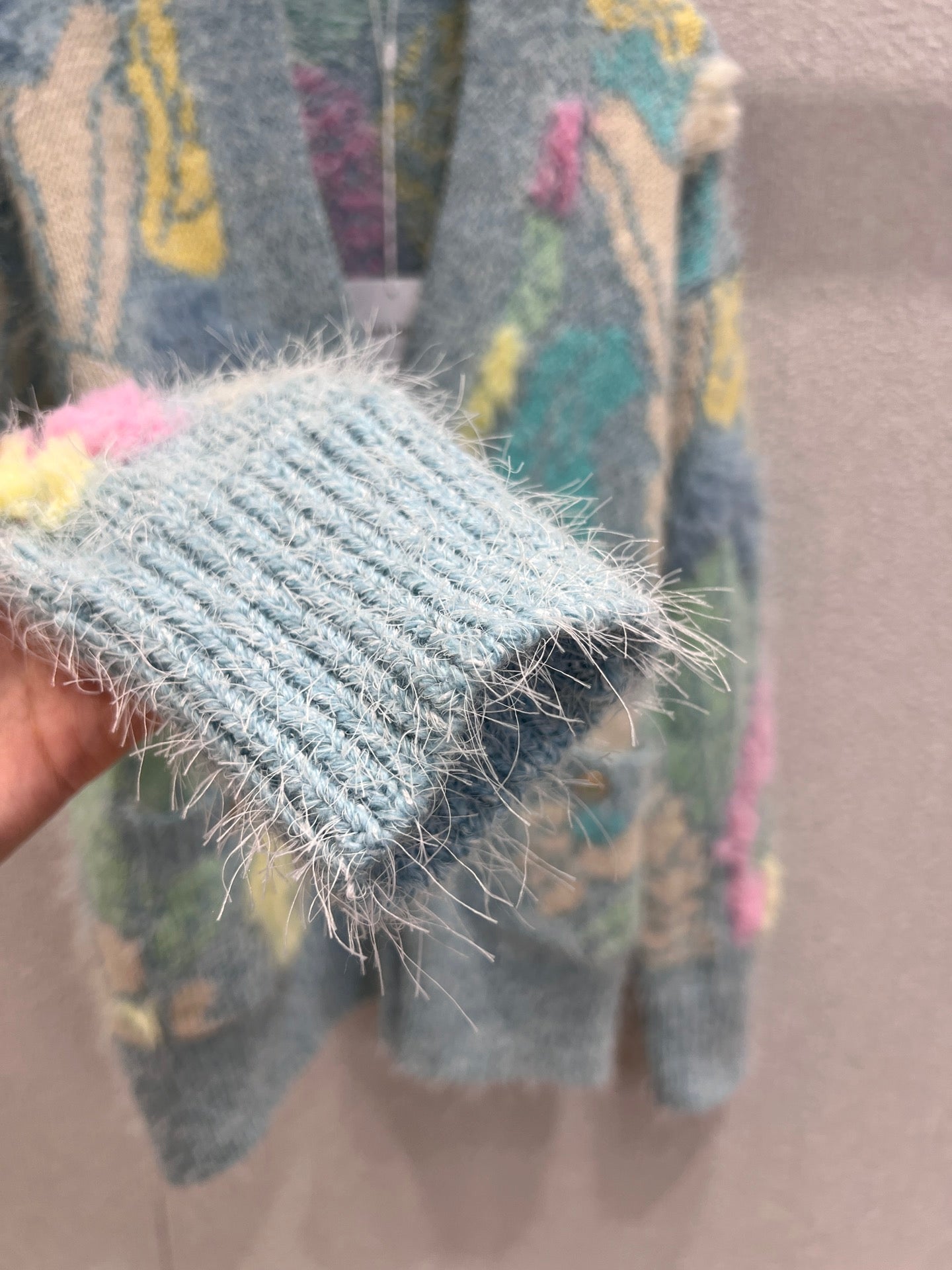 Chan 25fw colorblock cardigan