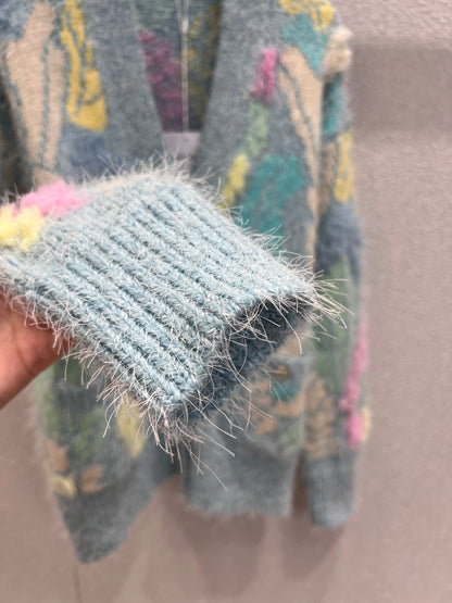 Chan 25fw colorblock cardigan
