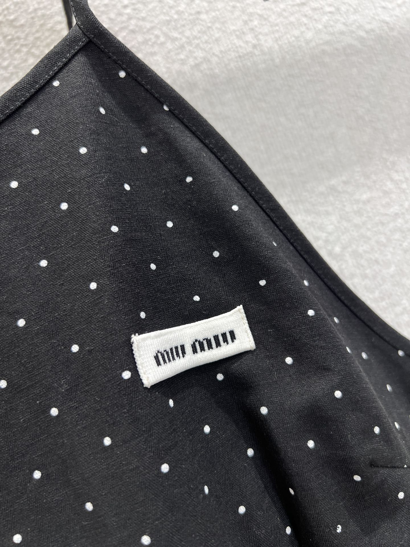Miu 25fw polka dot slip dress