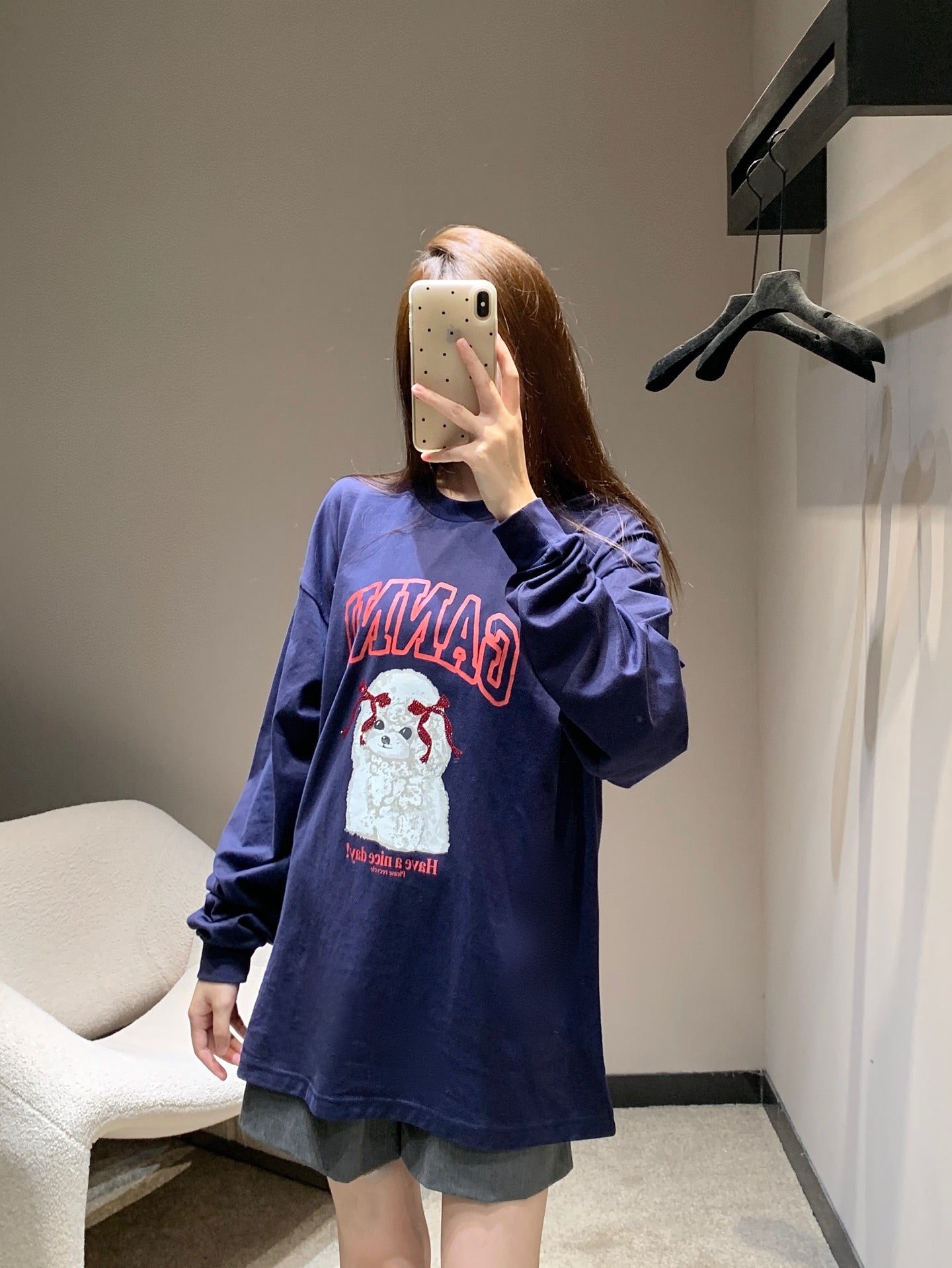 Gan 25fw Printed Long Sleeve