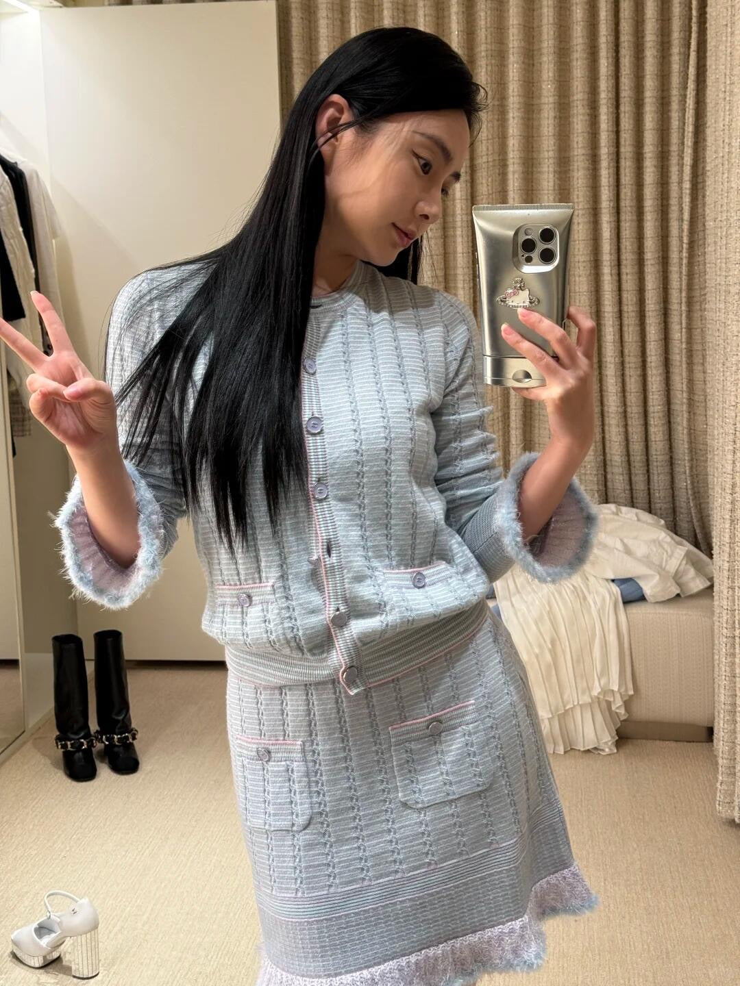 Chan 25fw knitted cardigan