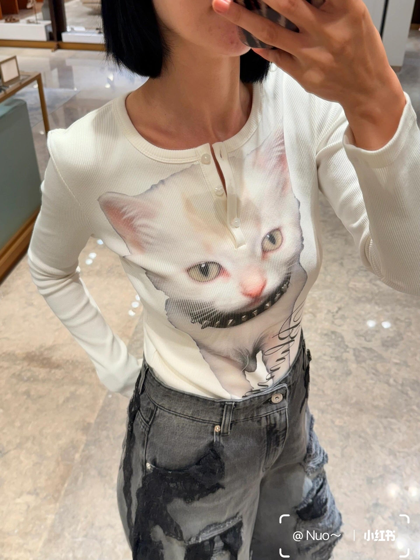 Blu 25fw Printed Long Sleeve