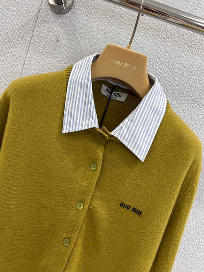 Miu 25fw jacquard cardigan