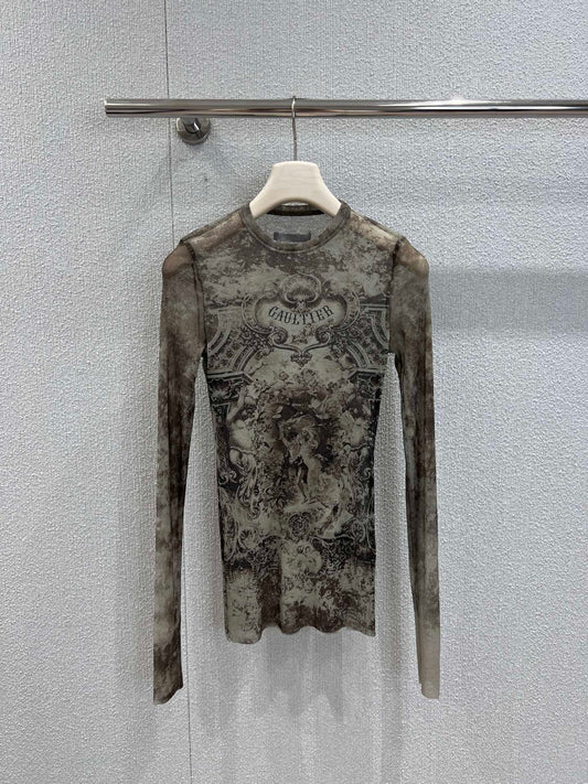 Jpg 25fw printed long-sleeved T-shirt