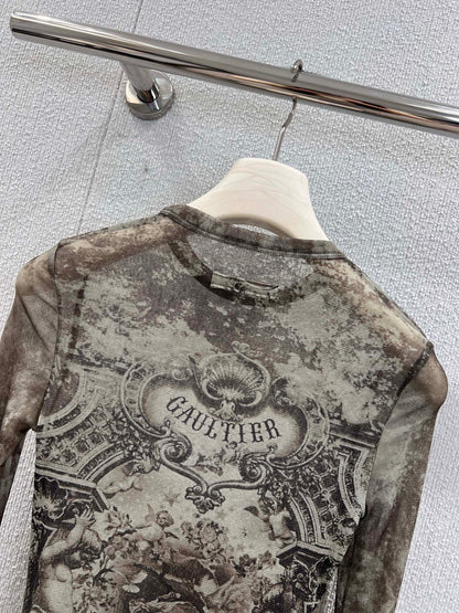 Jpg 25fw printed long-sleeved T-shirt
