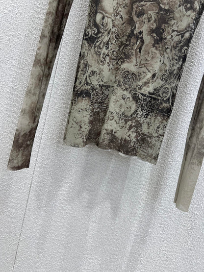 Jpg 25fw printed long-sleeved T-shirt
