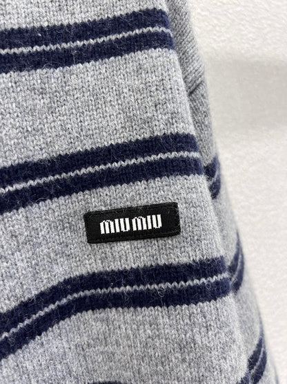 Miu 25fw striped cardigan