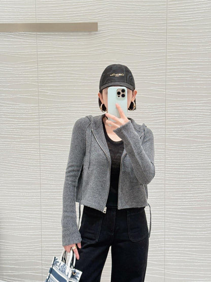 CD 25fw Zipper Knitted Cardigan