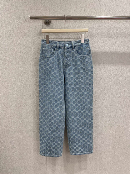 Guc  25fw Jacquard Denim Pants