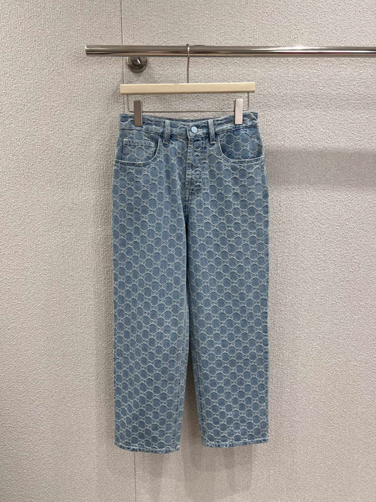 Guc  25fw Jacquard Denim Pants