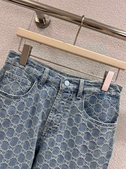 Guc  25fw Jacquard Denim Pants