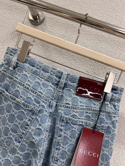 Guc  25fw Jacquard Denim Pants