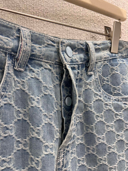 Guc  25fw Jacquard Denim Pants