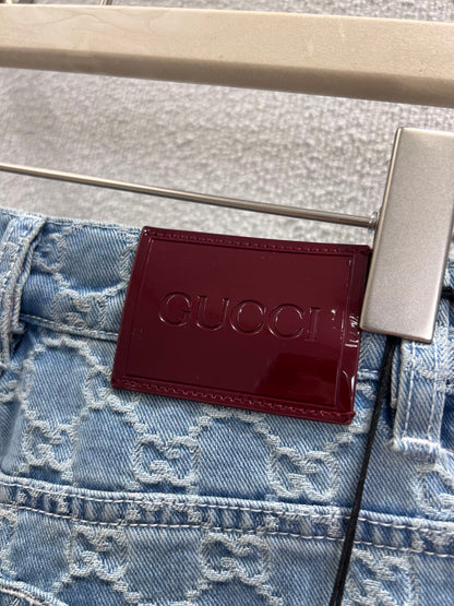 Guc  25fw Jacquard Denim Pants